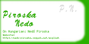 piroska nedo business card