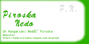 piroska nedo business card